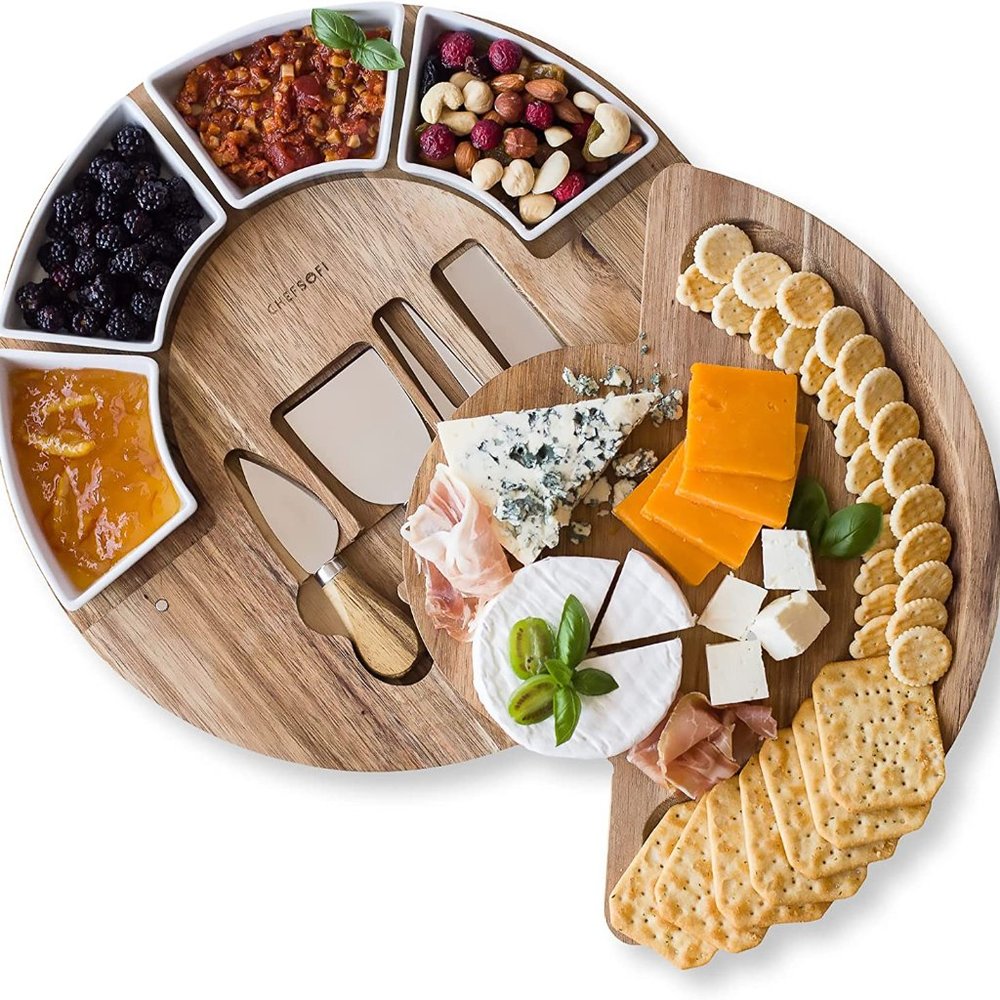 Cheese Board Set - Charcuterie Board Set and Cheese Serving Platter.